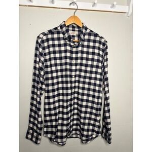Faherty Buffalo Check Flannel Shirt Mens Medium Coastal Outdoor Fall Layer